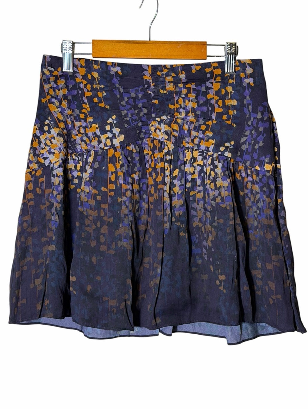 Reiss Alana Printed Mini Skirt Womens Size 4 Blue Viscose Coco Moon Ombre Lined